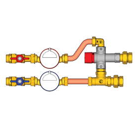 GE550-1 Ramal para água sanitária com misturador termostático