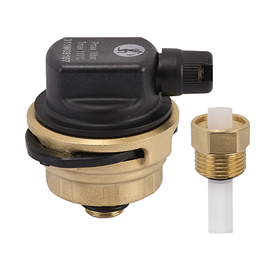 R88EI Purgador de ar compacto automático com filtro integrado e descarga horizontal, com válvula de interceção separada
